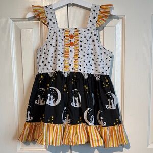 Eleanor Rose Black and Orange Star Dress